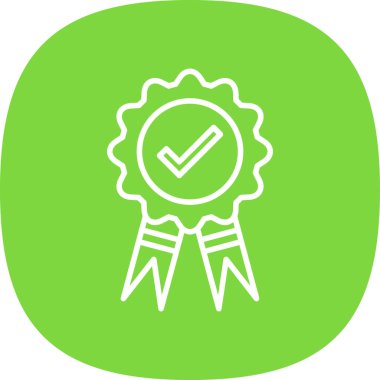 Rozet simgesi vektörü. İnce çizgi işareti. izole edilmiş sınır sembolü çizimi