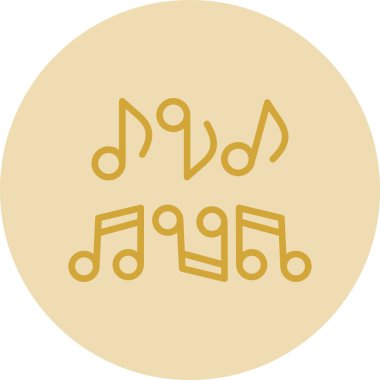 Müzik simgesi vektör illüstrasyonu