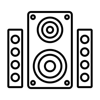 Müzik hoparlör satırı simgesi 