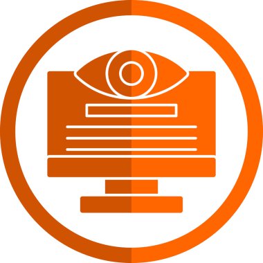 Göz. Web simgesi basit illüstrasyon