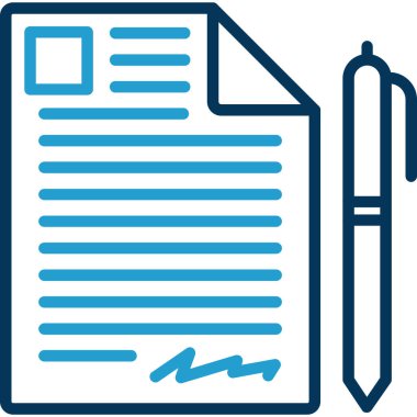 Dosya belgesi simgesi, Sözleşme web işareti, vektör illüstrasyonu