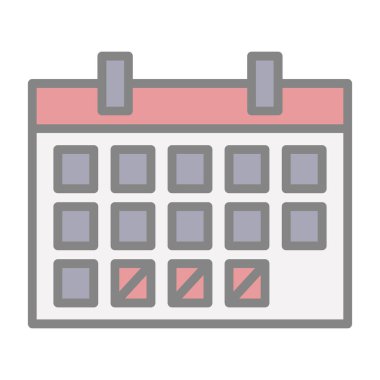 Basit düz zamanlama simgesi, vektör tasarımı