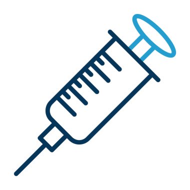 Şırınga. Web simgesi basit illüstrasyon                