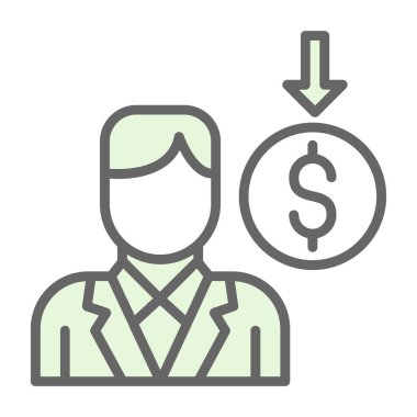 İş adamı vektör simgesi, tasarım illüstrasyonu 