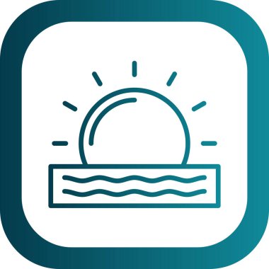 Basit Gün Doğumu ikonu vektör çizimi 