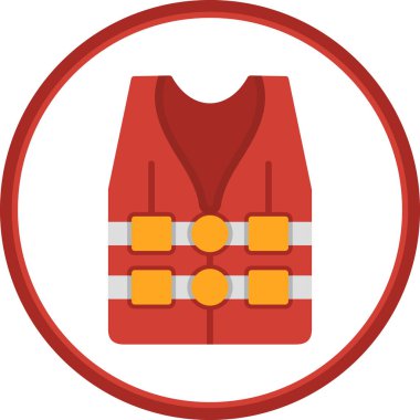 Can yeleği simgesi, vektör illüstrasyonu basit tasarım