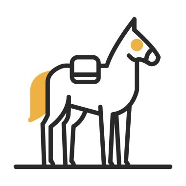 At yassı simgesi, vektör illüstrasyonu