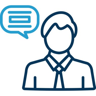 İş adamı simgesinin vektör illüstrasyonu