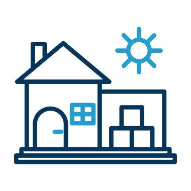 ev web simgesi, vektör illüstrasyonu 