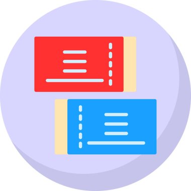 Biletler simge vektör illüstrasyonu