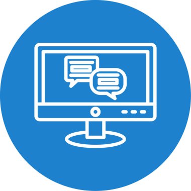 Monitör. Web simgesi basit illüstrasyon