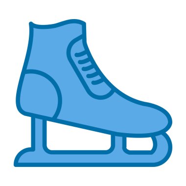 Buz pateni ikonu. Basit vektör illüstrasyonu