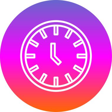 Saat simgesi, vektör illüstrasyonu basit tasarım