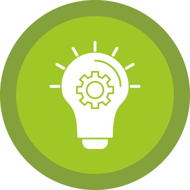 Basit düz fikir kabartma düz vektör simgesi