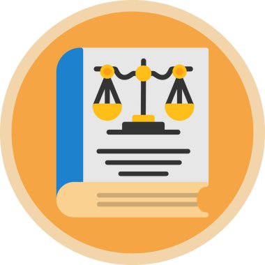 Law düz vektör simgesi