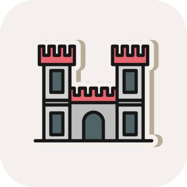 kale simgesi, vektör illüstrasyonu basit tasarım