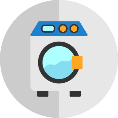 Çamaşır makinesi. Basit tasarım çizimi