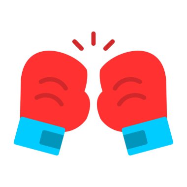 Boks eldiveni simgesi, vektör illüstrasyonu 