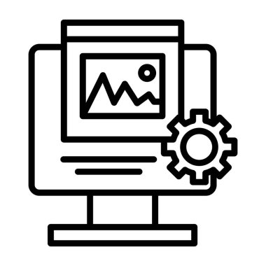 grafik simgesi olan dizüstü bilgisayar, özet biçimi