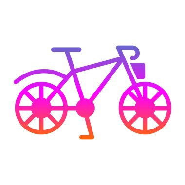 Bisiklet yassı simgesinin vektör illüstrasyonu