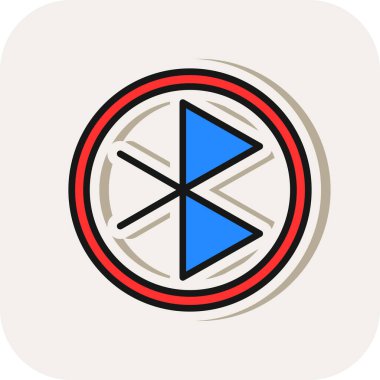 Bluetooth Web simgesi basit illüstrasyon 