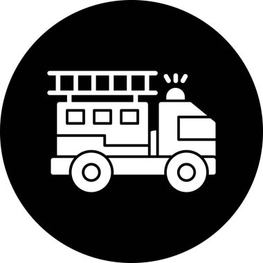 İtfaiye aracı web vektör simgesi 