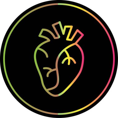 İnsan kalbi simgesi, vektör illüstrasyonu basit tasarım