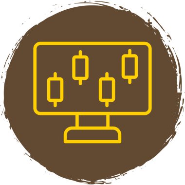 ekran simge vektör çizim 