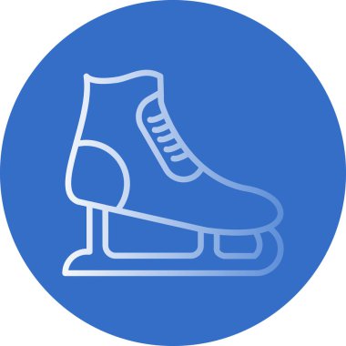 Buz pateni ikonu. Basit vektör illüstrasyonu