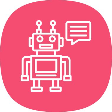 robot. Web simgesi basit illüstrasyon