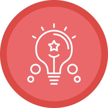 Moda Biçimli Ampul Simgesi İzole Arkaplan