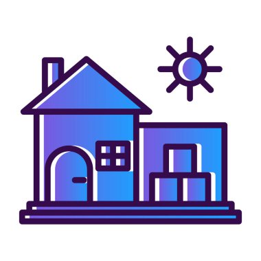 ev web simgesi, vektör illüstrasyonu 