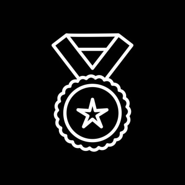 Yıldızlı madalya. Web simgesi basit illüstrasyon