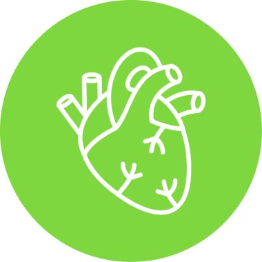 İnsan kalbi simgesi, vektör illüstrasyonu basit tasarım