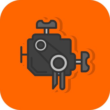 motor simgesi, vektör illüstrasyonu basit tasarım