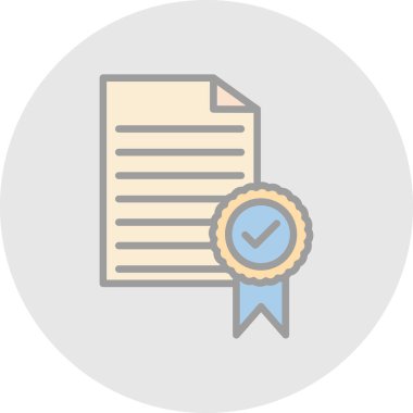 diploma vektör illüstrasyon simgesi