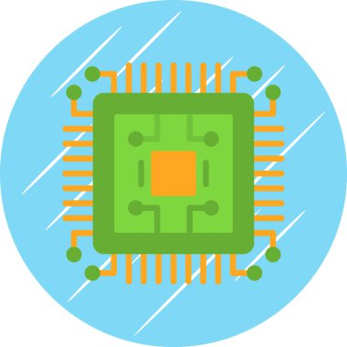 çip simgesi, vektör illüstrasyonu basit tasarım