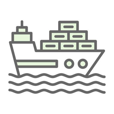 ship icon, vector illustration simple design