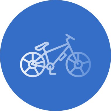 Dağ bisikleti kutsal kişilerin resmi, vektör çizim