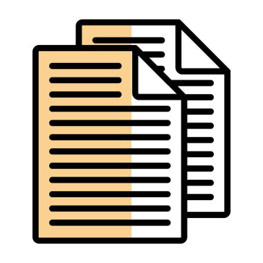 belge simgesi vektör illüstrasyonu 