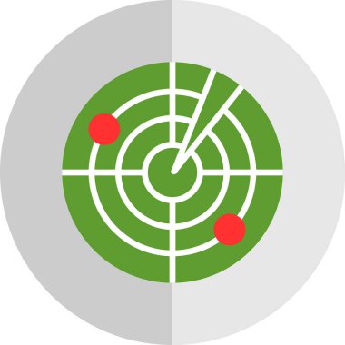 Radar modern simgesinin vektör illüstrasyonu              