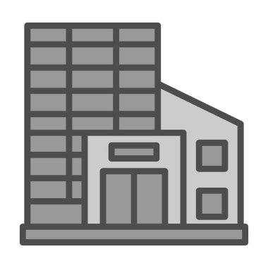 Basit Alışveriş Merkezi simgesi, vektör illüstrasyonu