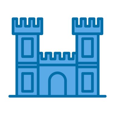 kale simgesi, vektör illüstrasyonu basit tasarım