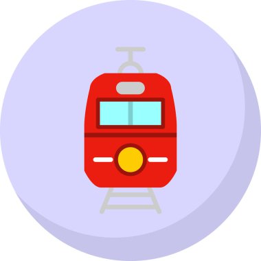 tren simgesi, vektör illüstrasyonu basit tasarım