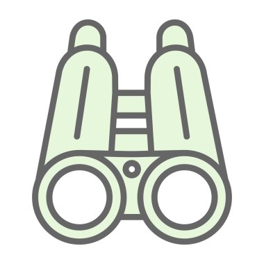 Dürbün simgesi, vektör illüstrasyonu basit tasarım