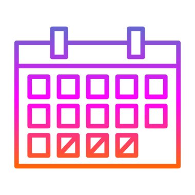 Basit düz zamanlama simgesi, vektör 