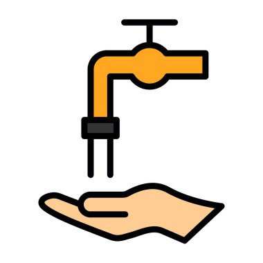 Musluk tıklatma vektörü simgesi