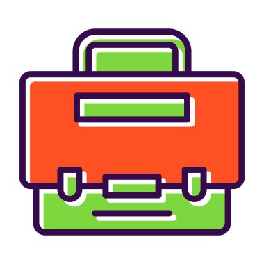 Bavul. Web simgesi basit illüstrasyon 