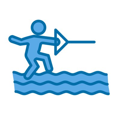 Teknedeki bir adamın vektör çizimi