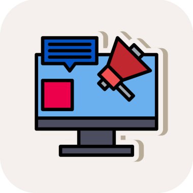 megafon simgesine sahip bilgisayar